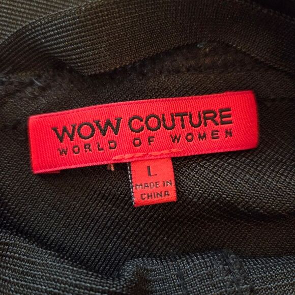 Wow Couture Black Bodycon Cutout Bandage Dress Size NWT Size Large - Picture 8 of 9